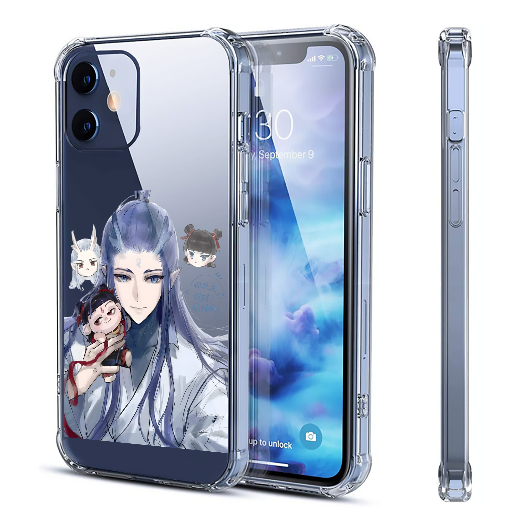 （画像用） Ne Zha 2 ナタ 魔童の大暴れ 【iPhone 12シリーズ対応】透明スマホケース（クリアソフトケース）